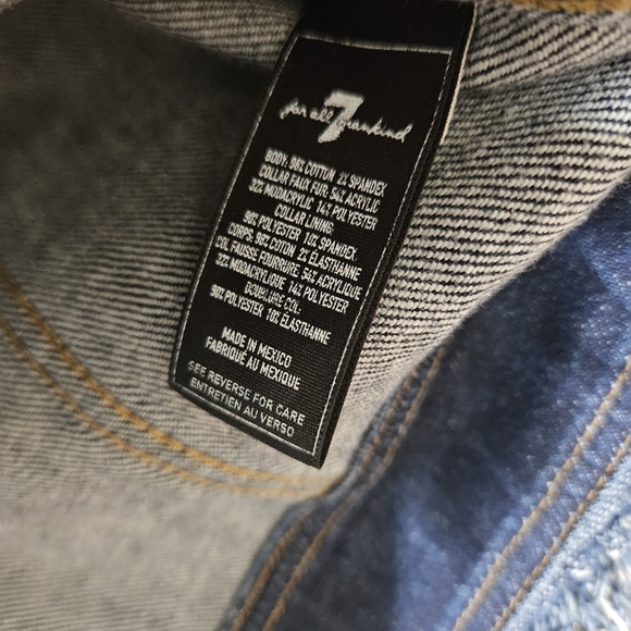 7 For All Mankind Jean Jacket NWT - Picture 3 of 5